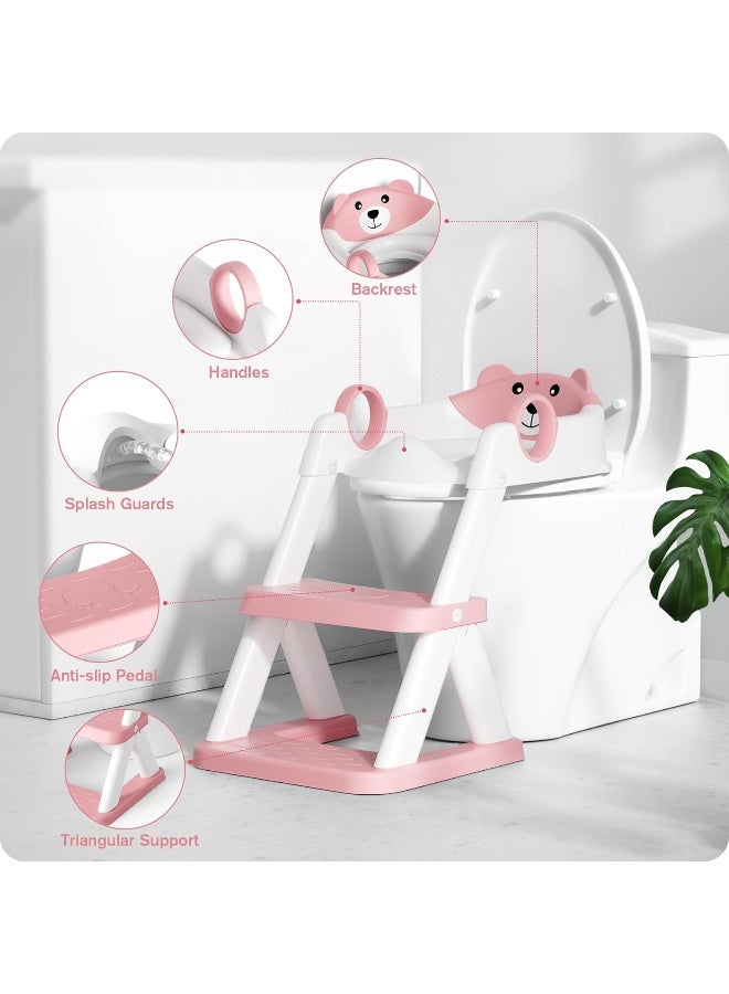 Rabb 1st Potty Training Seat, Upgrade Toddler Toilet Seat for Kids Boys Girls, 2 in 1 Potty Training Toilet, Splash Guard Anti-Slip Pad Step Stool - Image 2